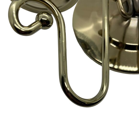 Brass Gold Tone Wall Candle Holder Sconce 3 Arm Candelabra USA Vintage Retro - Picture 3 of 15